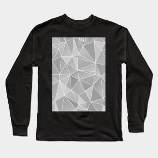 Geo Pattern (Silver Sand and White) Long Sleeve T-Shirt